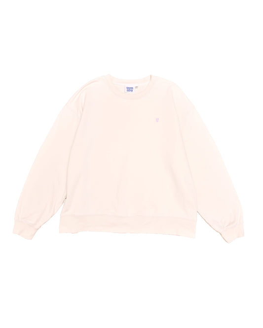 Caramel Lobster Crewneck in milk cream - 100% cotton oversized crewneck sweatshirt