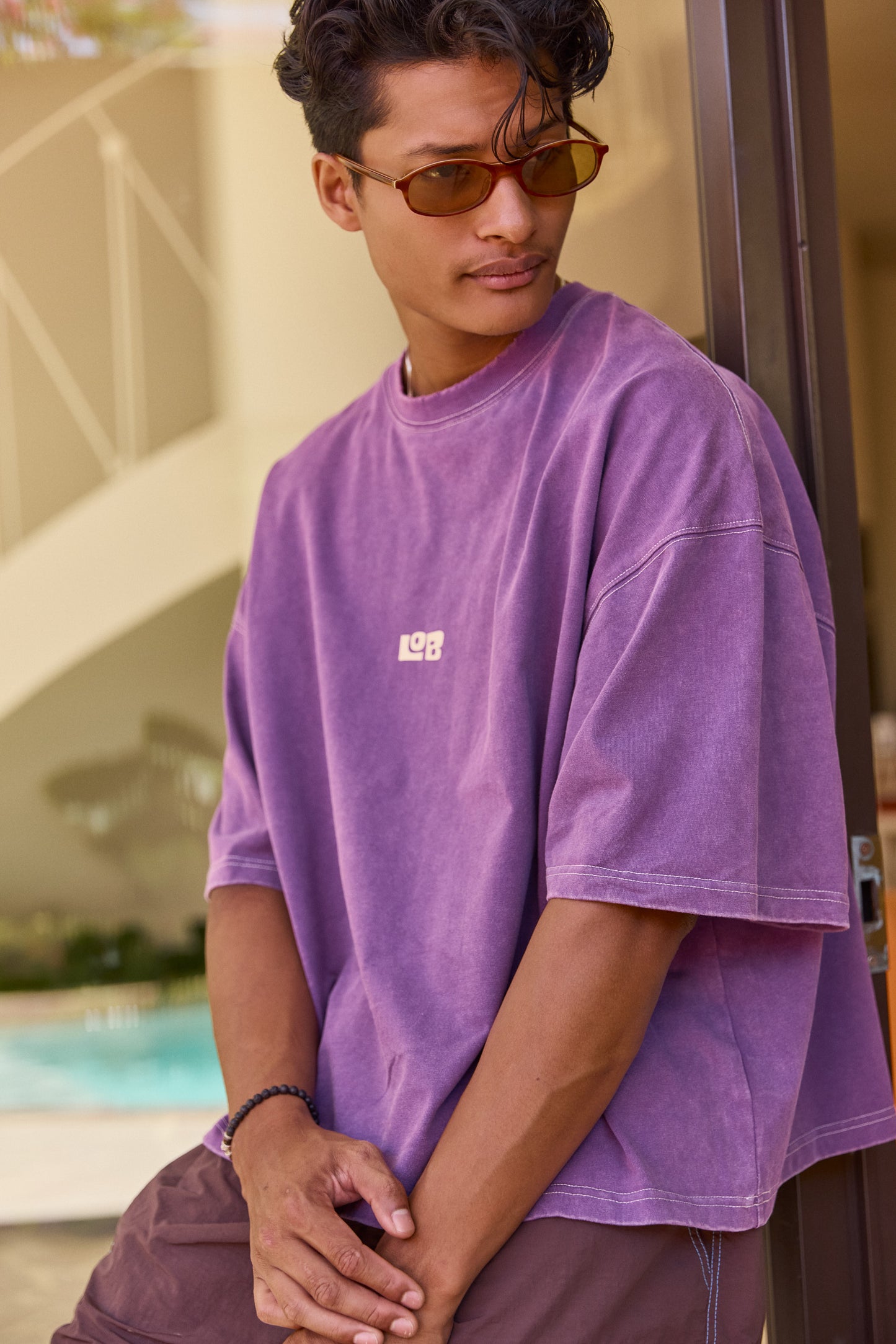 LOB CROP TEE - PURPLE