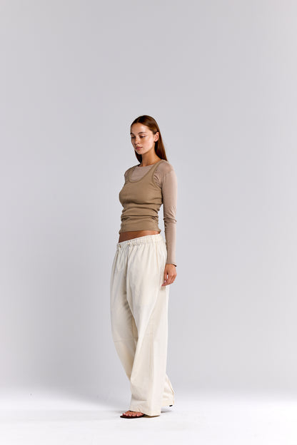 LOB PARACHUTE PANT — MILK