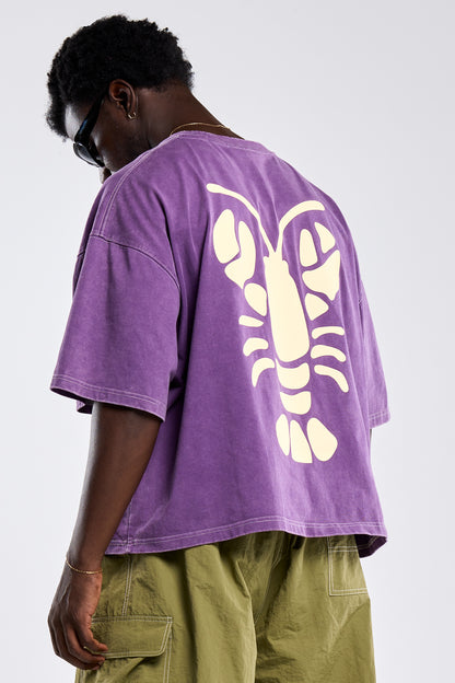 LOB CROP TEE - PURPLE