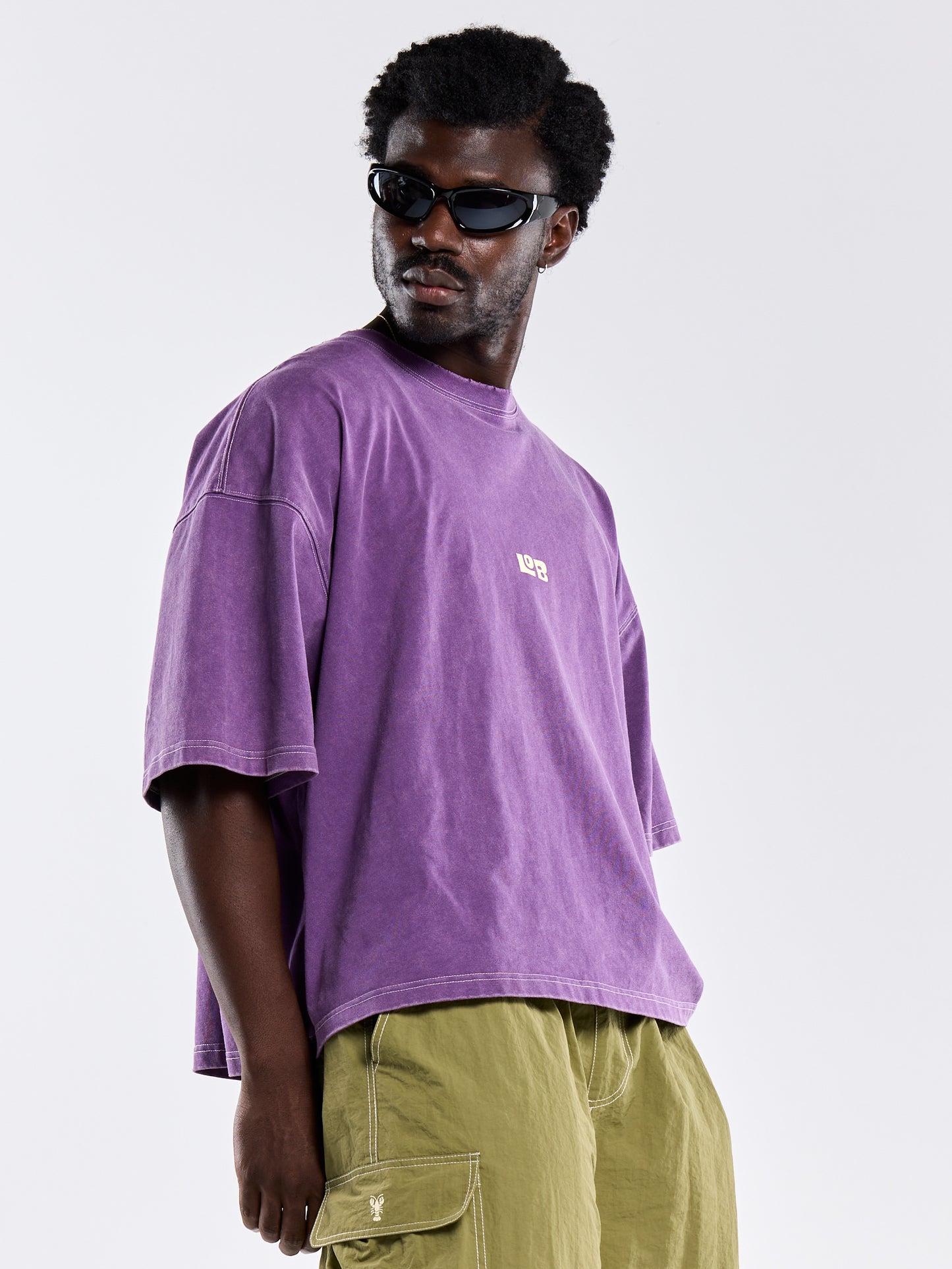 LOB CROP TEE - PURPLE